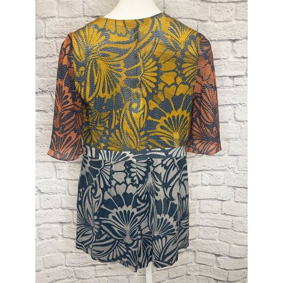 BCBG MaxAzria Ivy Print Blocked Tie Front Romper NEW Size Small - Picture 4 of 10